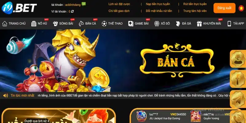 Bắn Cá i9bet - Trải Nghiệm săn cá Tại Đại Dương Xanh Đẹp